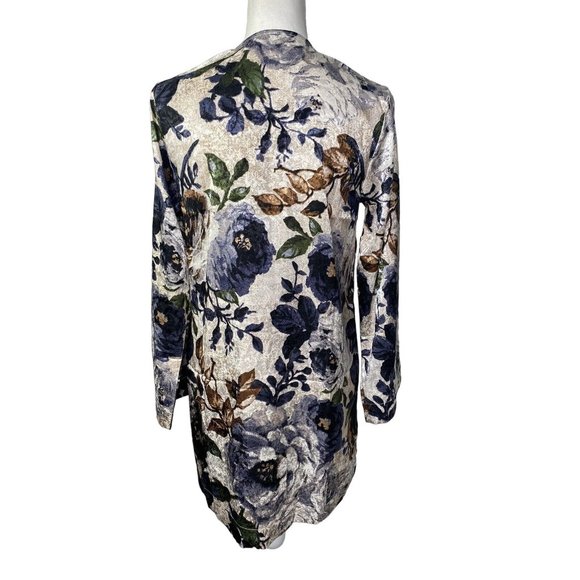 Susan Graver Artisan Collection Kimono open cardigan floral w beads size XXS - Picture 3 of 9